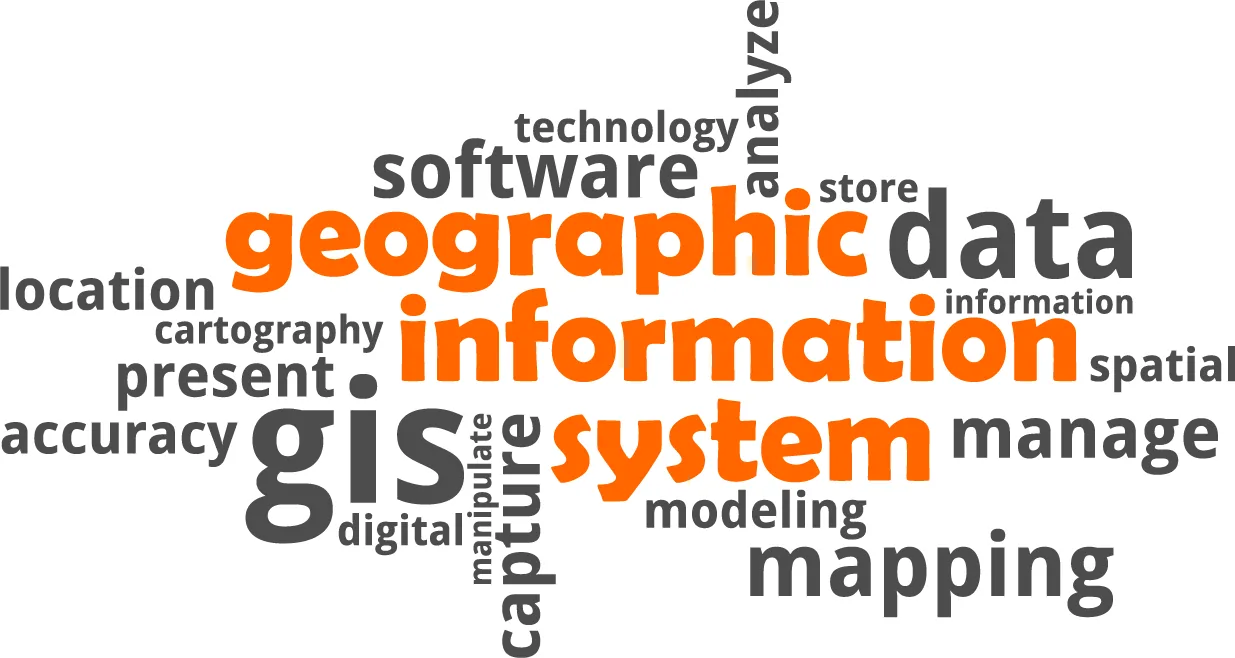 Graphic representing geographic information system data and mapping